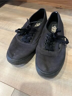 Vans Black Low-Top Canvas Sneakers